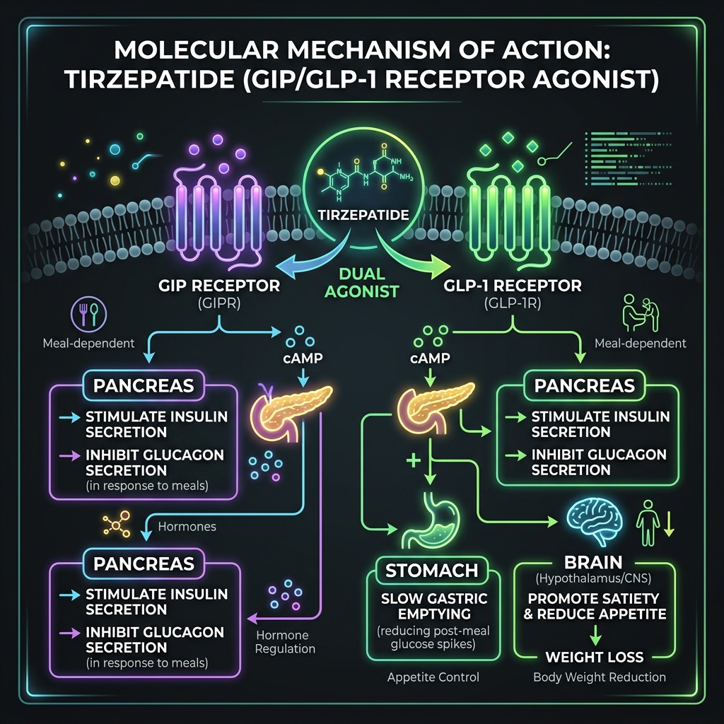 Tirzepatide mechanism diagram